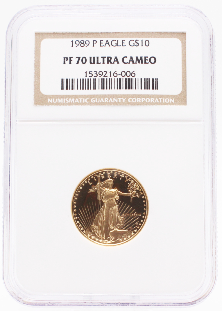 1989-P NGC PF70 $10 Gold American Eagle